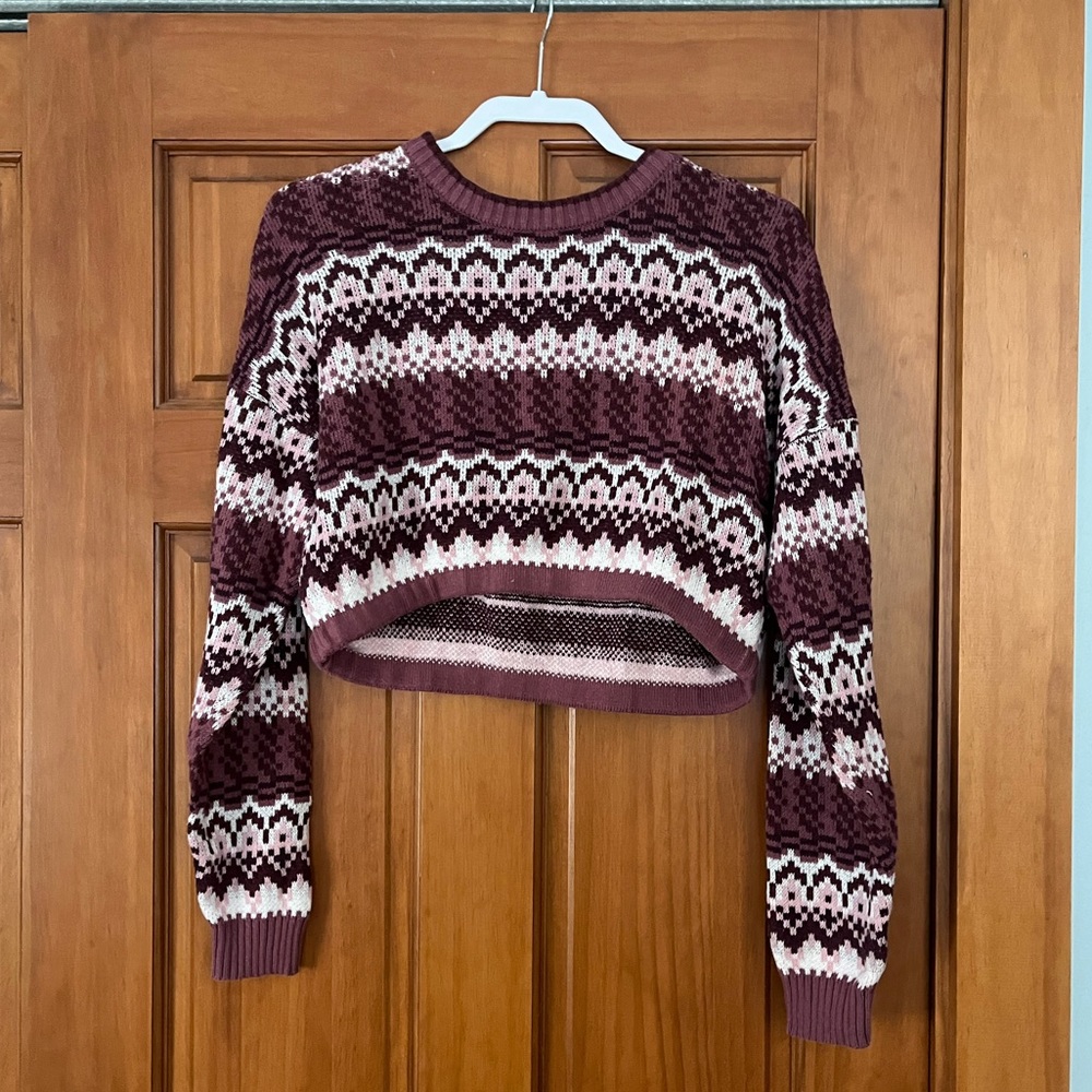 Multi Color Cropped Sweater